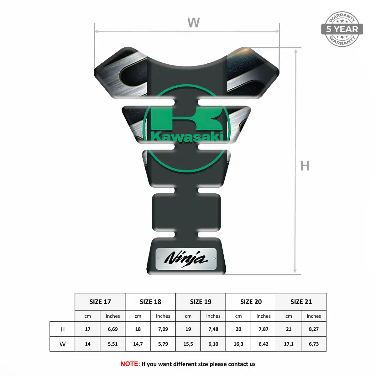 Kawasaki Tank Protector Guard Prime Quality