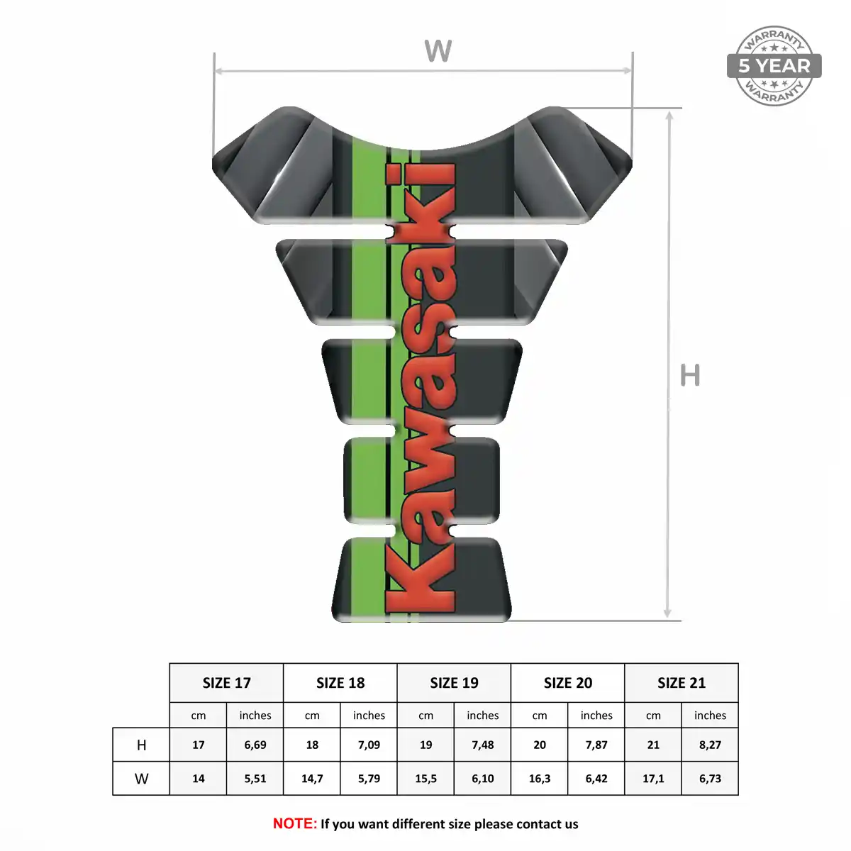 Kawasaki Tank Protector Guards Motorbike Exclusive Series