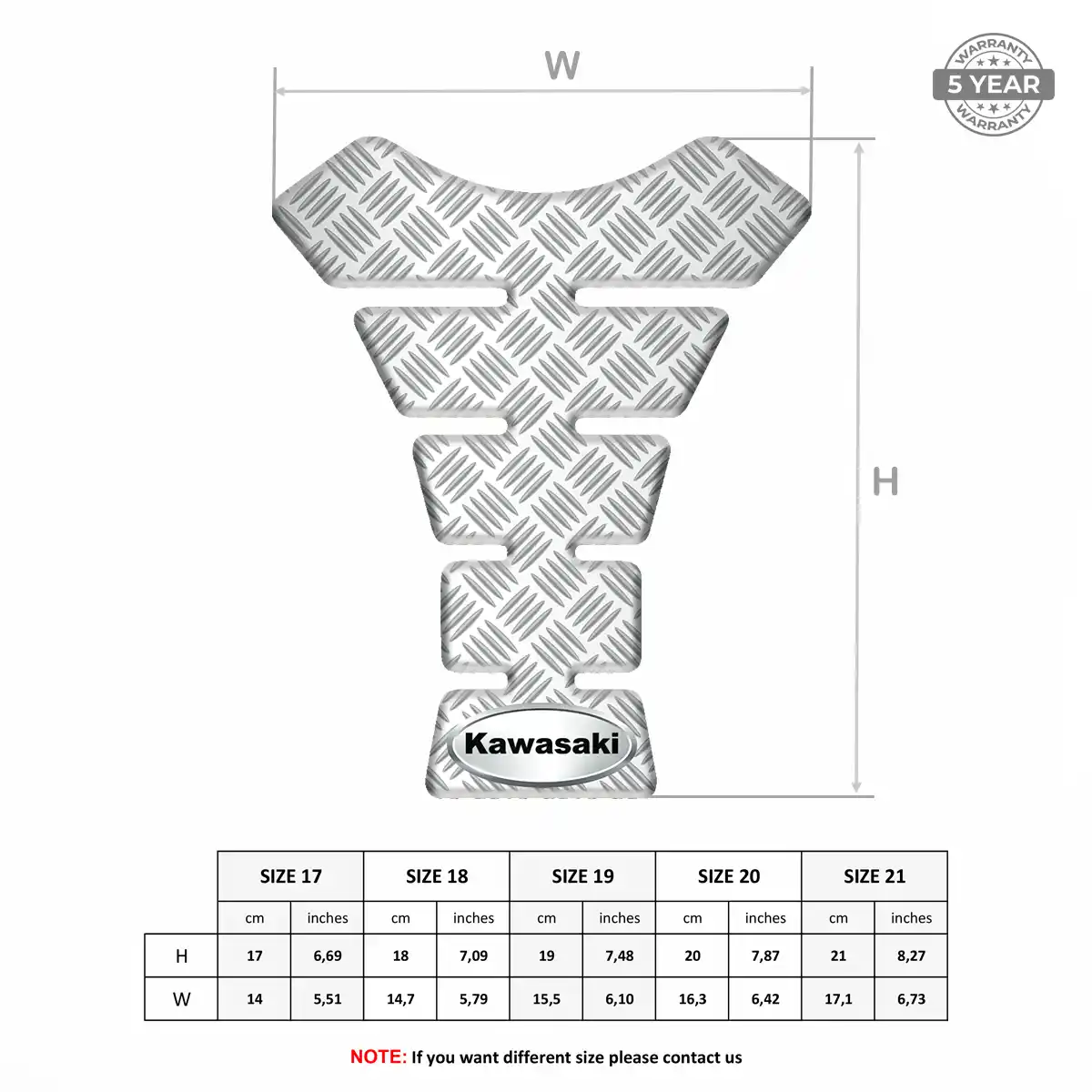 Kawasaki Tank Protector Guards Motorbike Signature Grade
