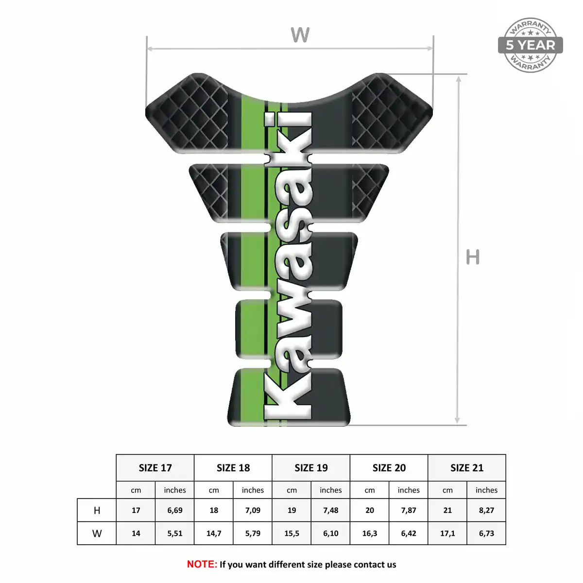 Kawasaki Tank Protector Guards Motorcycle Deluxe Edition