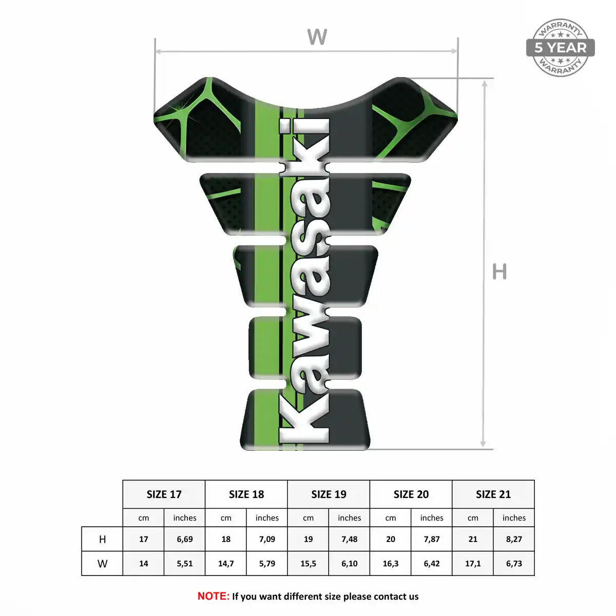 Kawasaki Tank Protector Guards Motorcycle Elite Finish