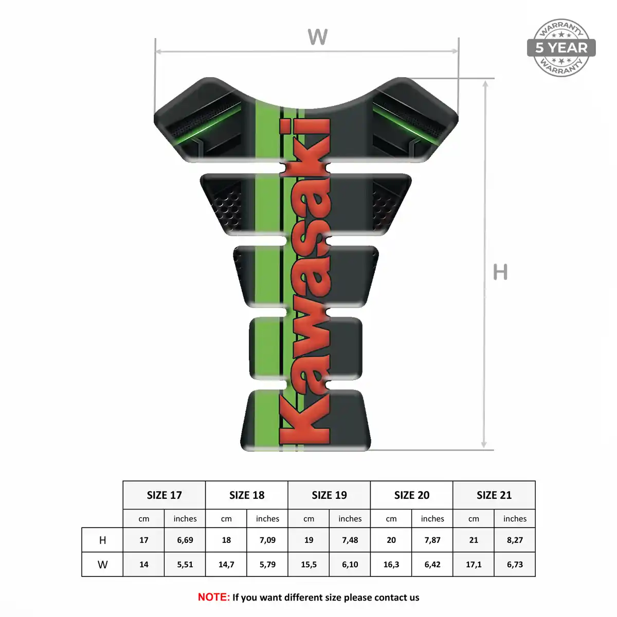 Kawasaki Tank Protector Guards Motorcycle Prime Quality