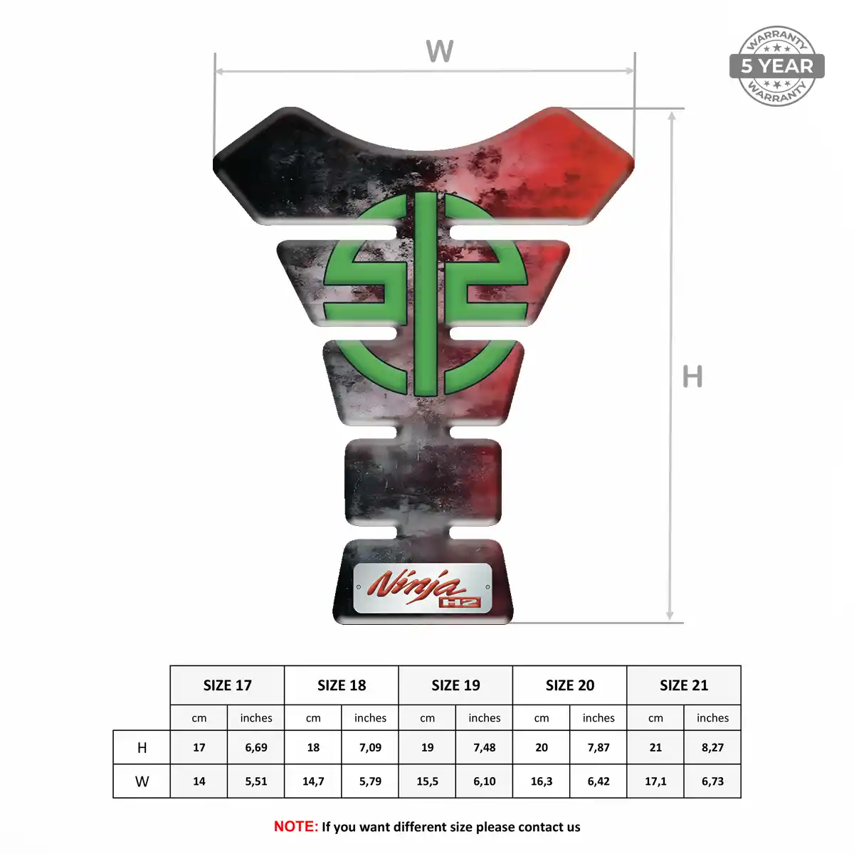 Kawasaki Tank Protector Guards Motorcycle Signature Grade
