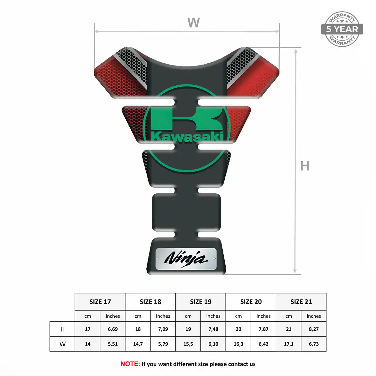 Kawasaki Tank Protector Guards Motorcycle Superior Craft