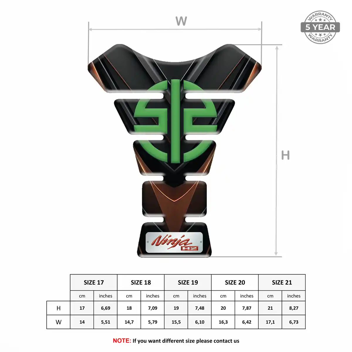 Kawasaki Tank Protector Guards Noble Edition