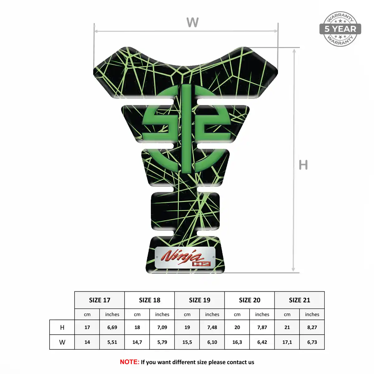 Kawasaki Tank Protector Motorbike Prime Quality