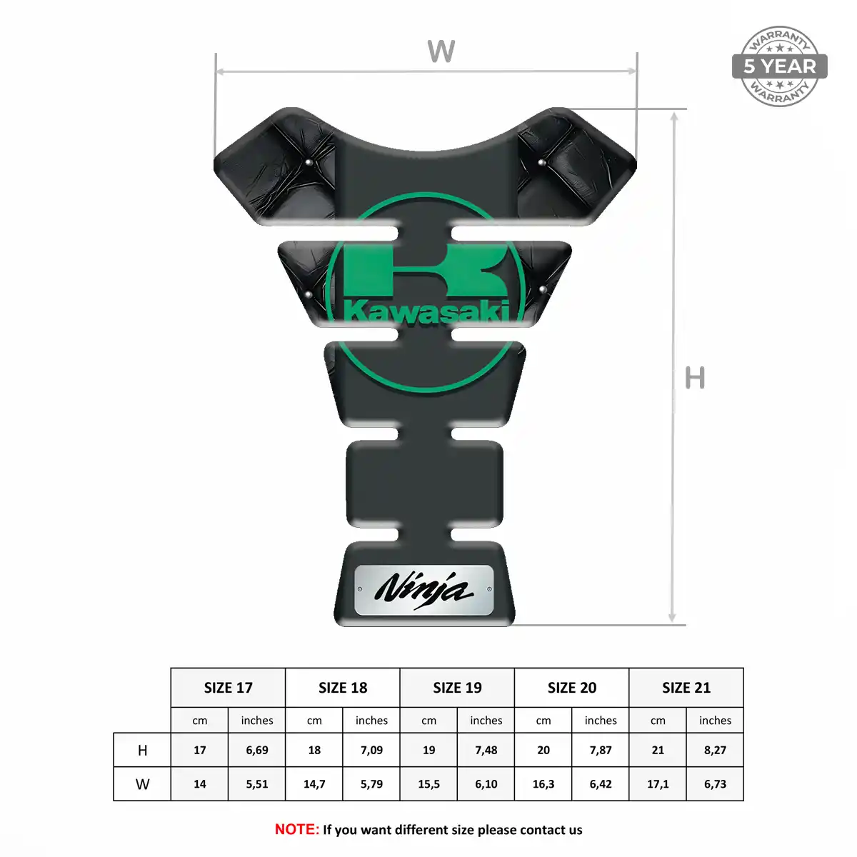 Kawasaki Tank Protector Motorbike Refined Design