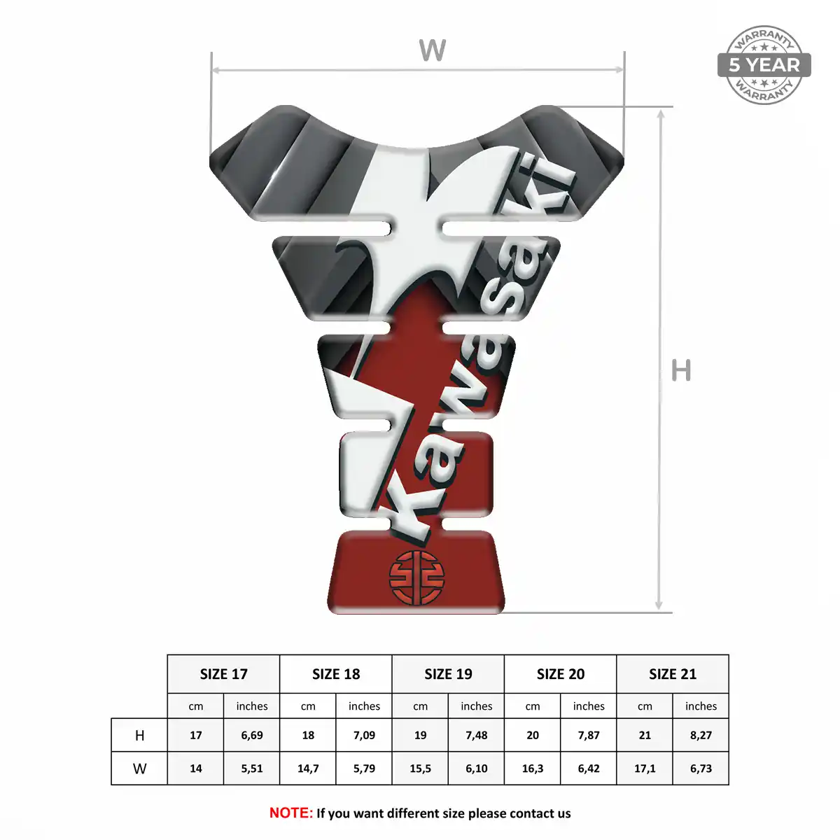 Kawasaki Tank Protector Motorbike Signature Grade