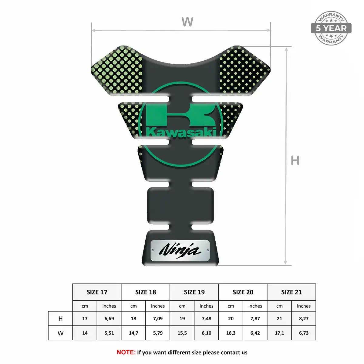 Kawasaki Tank Protector Motorcycle Prestige Line