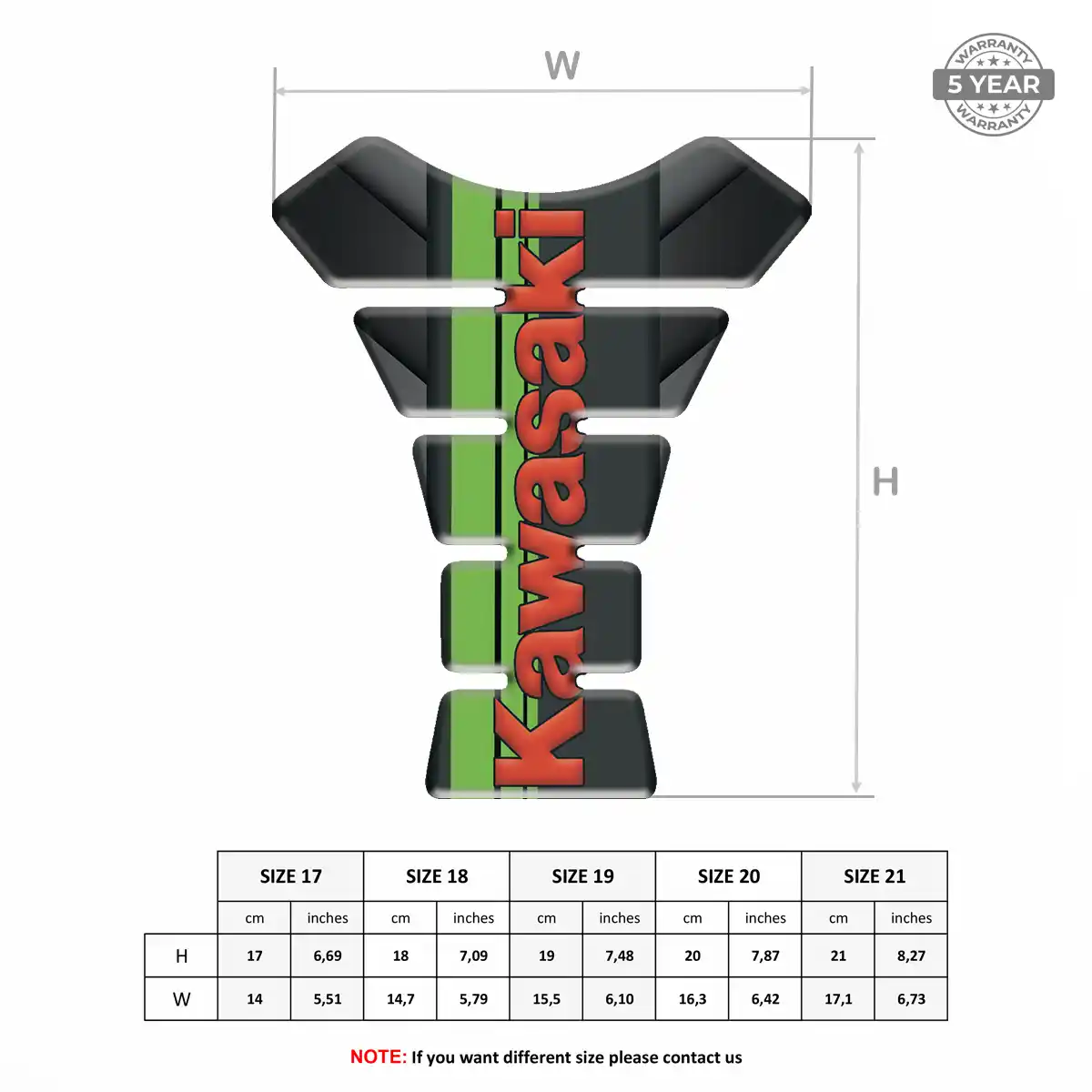Kawasaki Tank Protector Pad Elite Finish