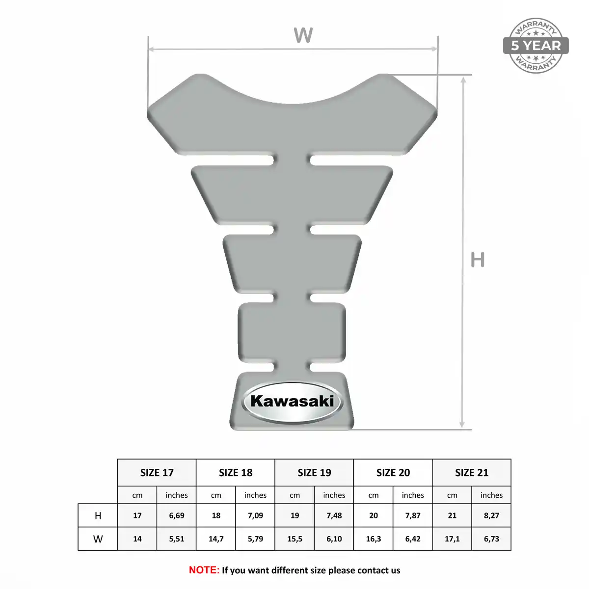 Kawasaki Tank Protector Pad Motorbike Elite Finish