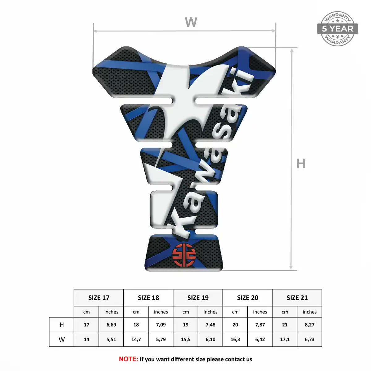 Kawasaki Tank Protector Pad Motorbike Exclusive Series