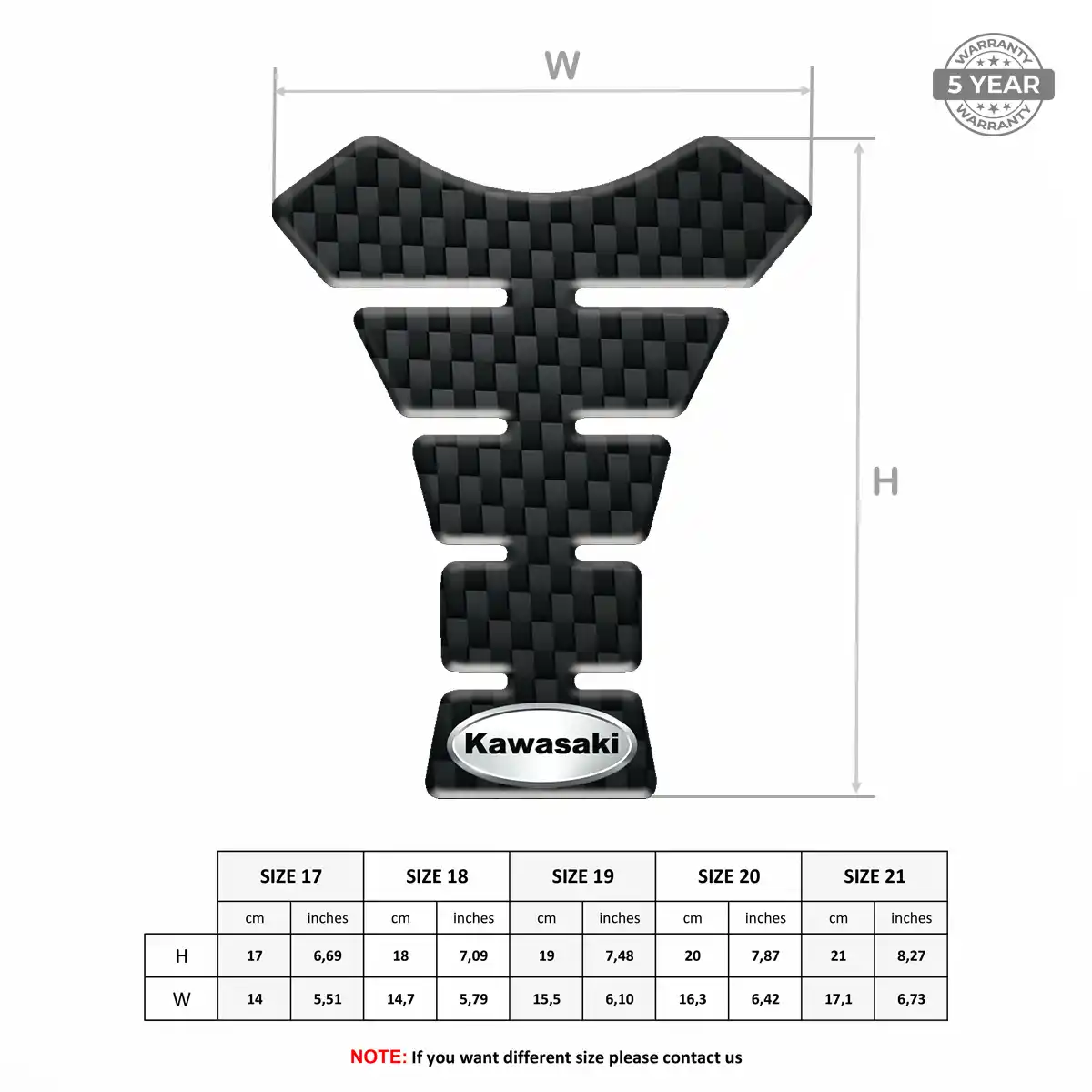 Kawasaki Tank Protector Pad Motorbike Noble Edition