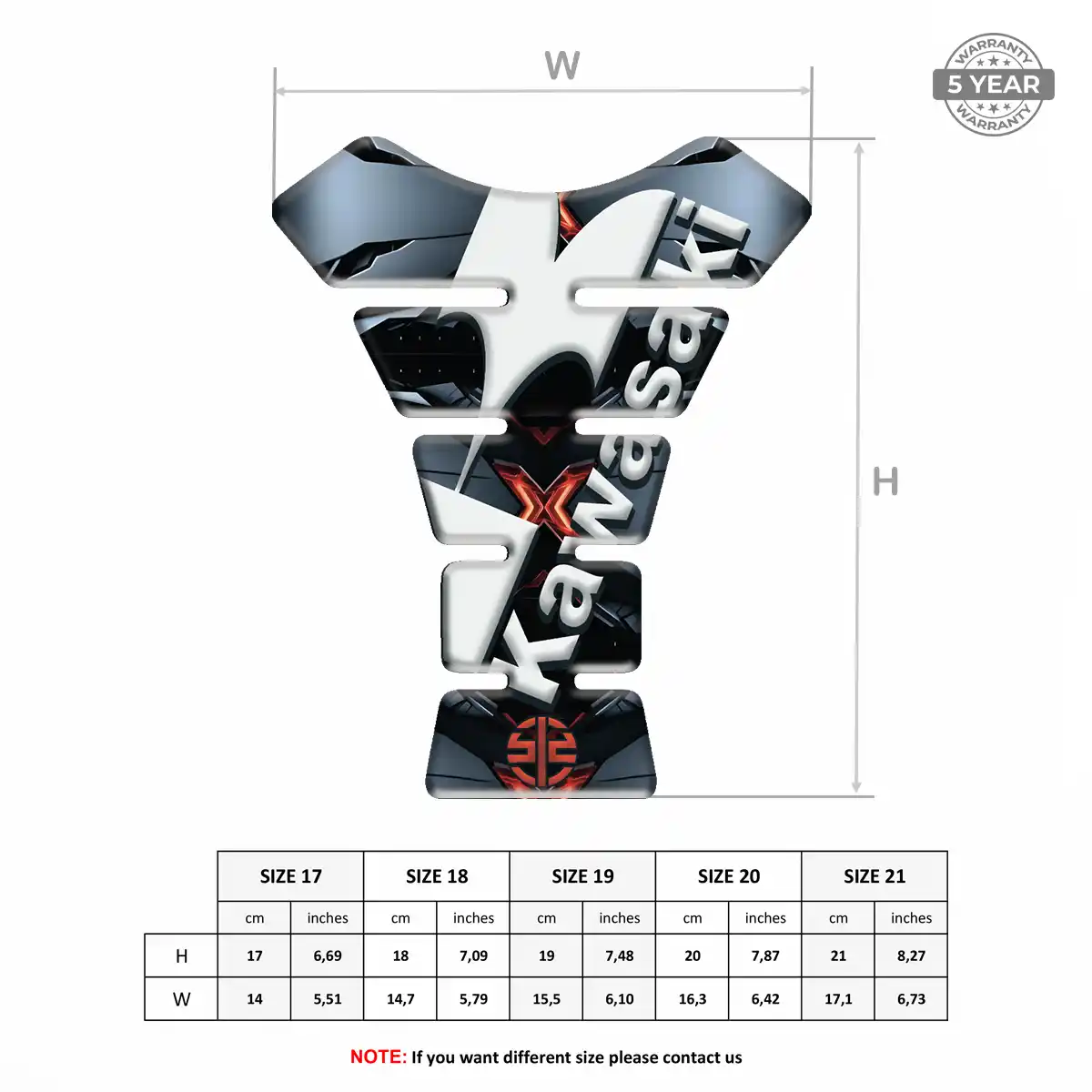 Kawasaki Tank Protector Pad Motorcycle Noble Edition