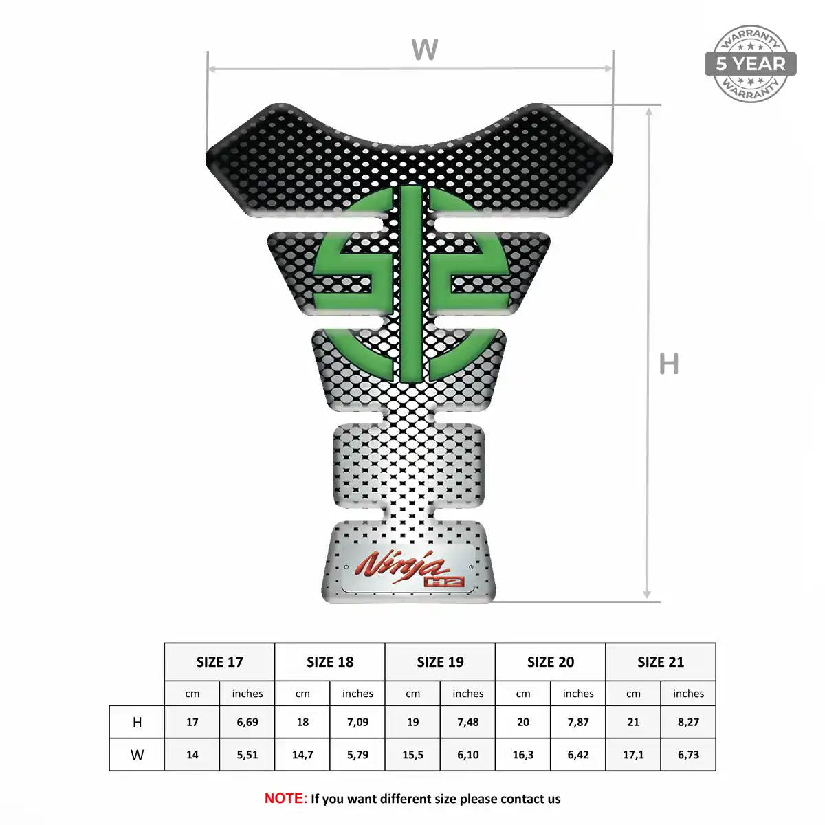Kawasaki Tank Protector Pad Motorcycle Refined Design