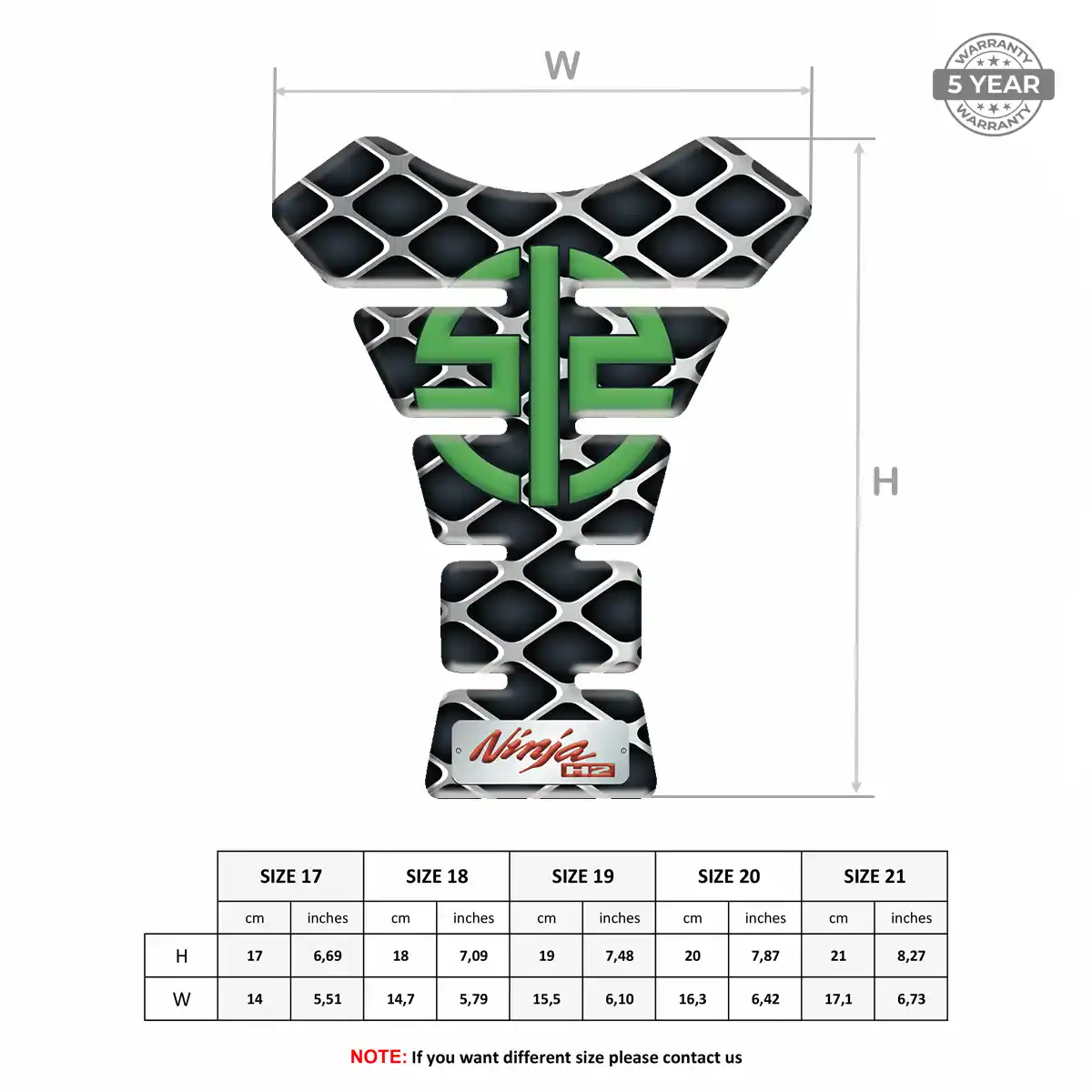 Kawasaki Tank Protector Pad Motorcycle Superior Craft