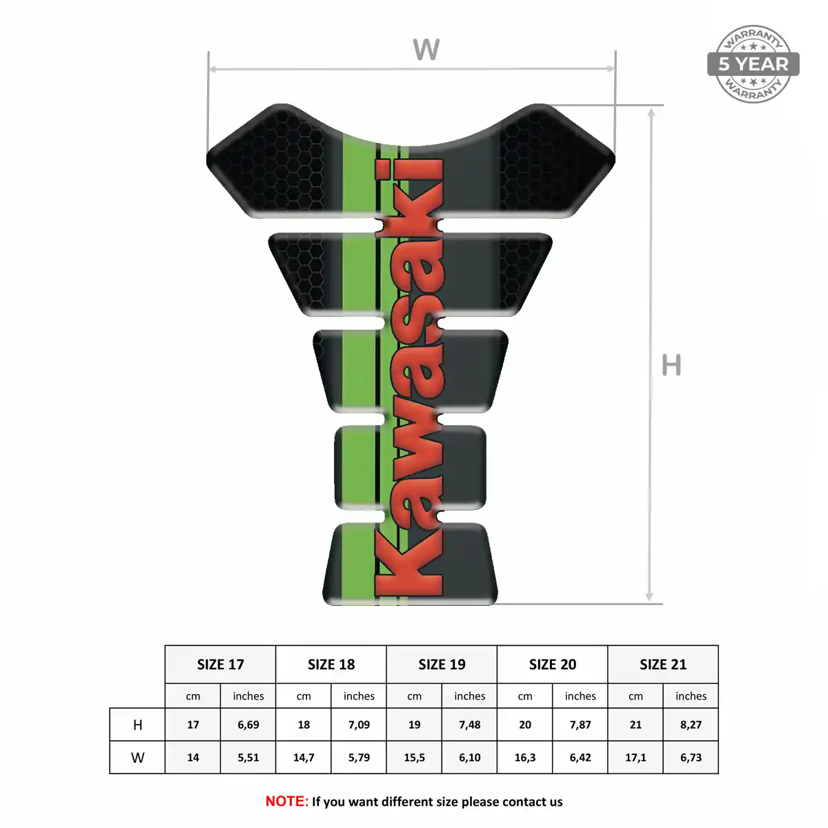 Kawasaki Tank Protector Pad Opulent Line