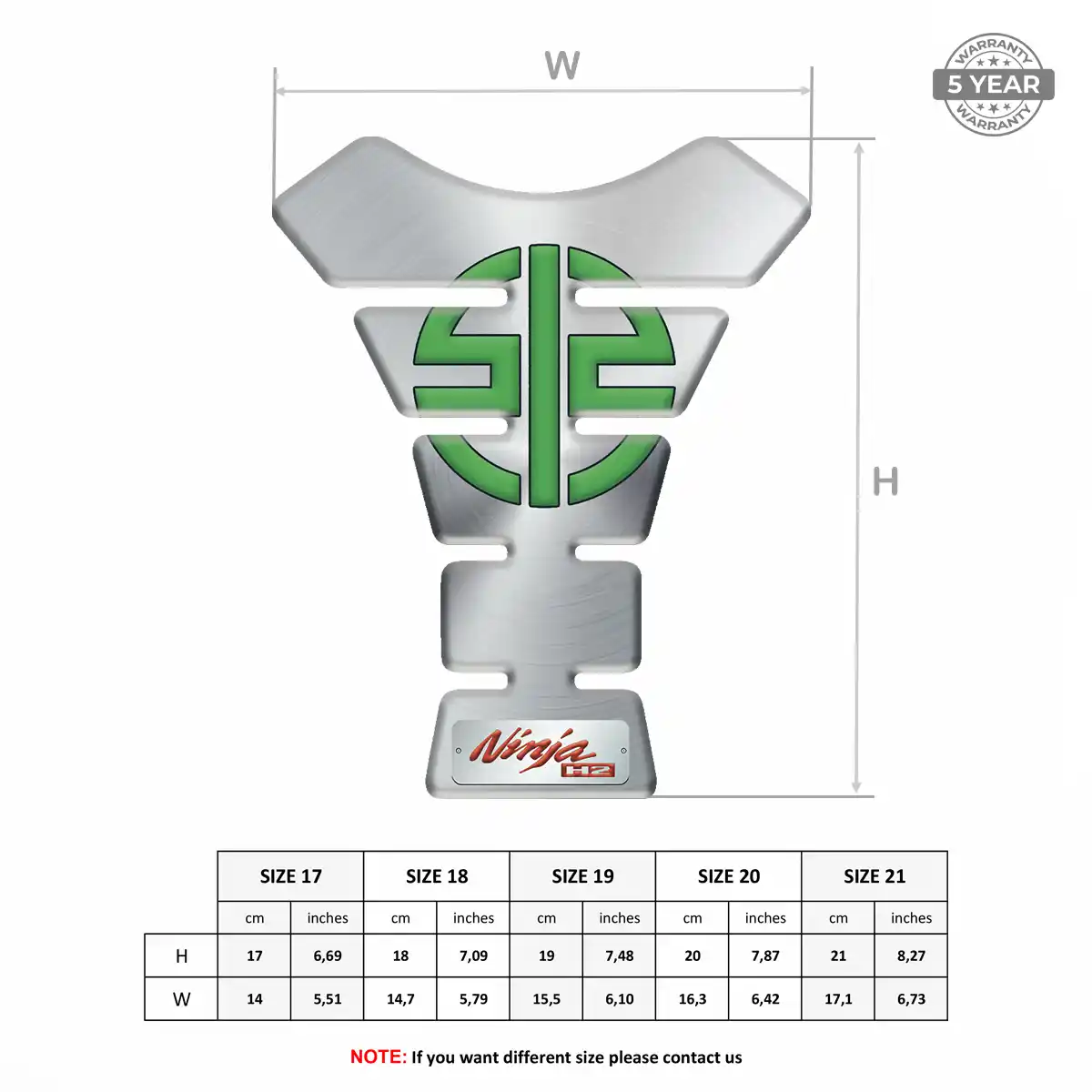Kawasaki Tank Protector Pads Motorbike Elite Finish