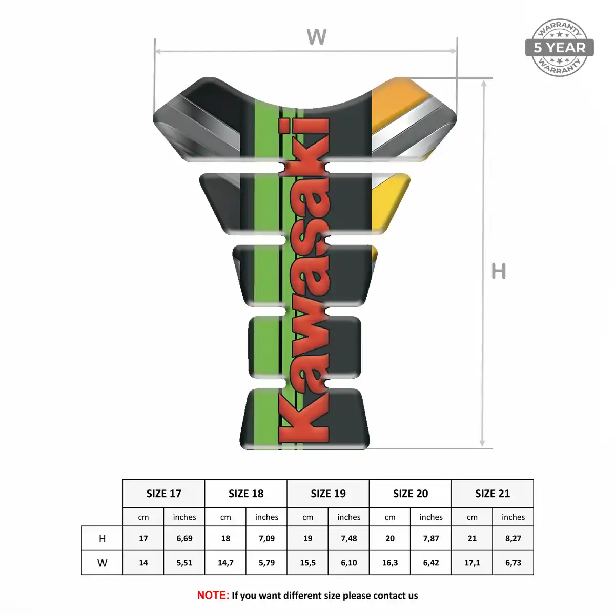 Kawasaki Tank Protector Pads Motorbike Prime Quality