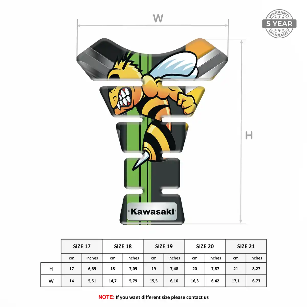 Kawasaki Tank Protector Pads Motorcycle Deluxe Edition