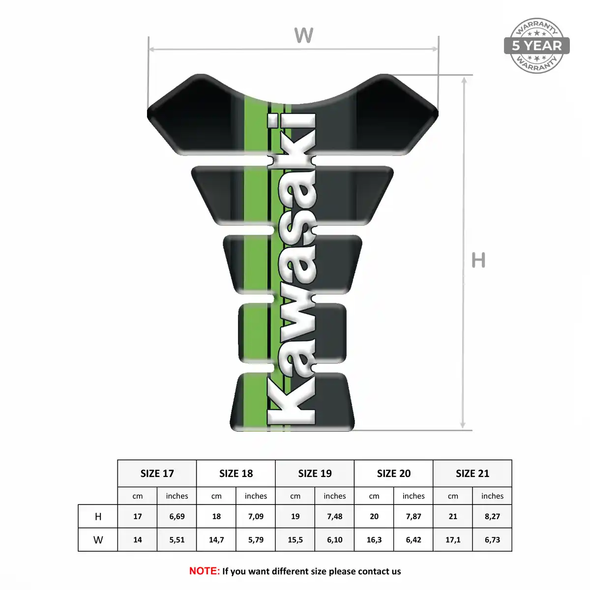 Kawasaki Tank Protector Pads Noble Edition