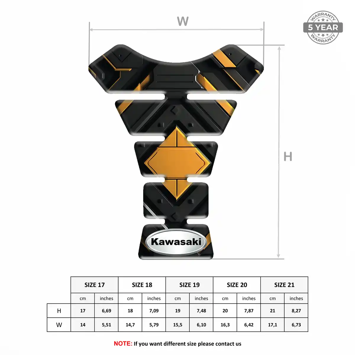 Kawasaki Tank Protector Pads Opulent Line