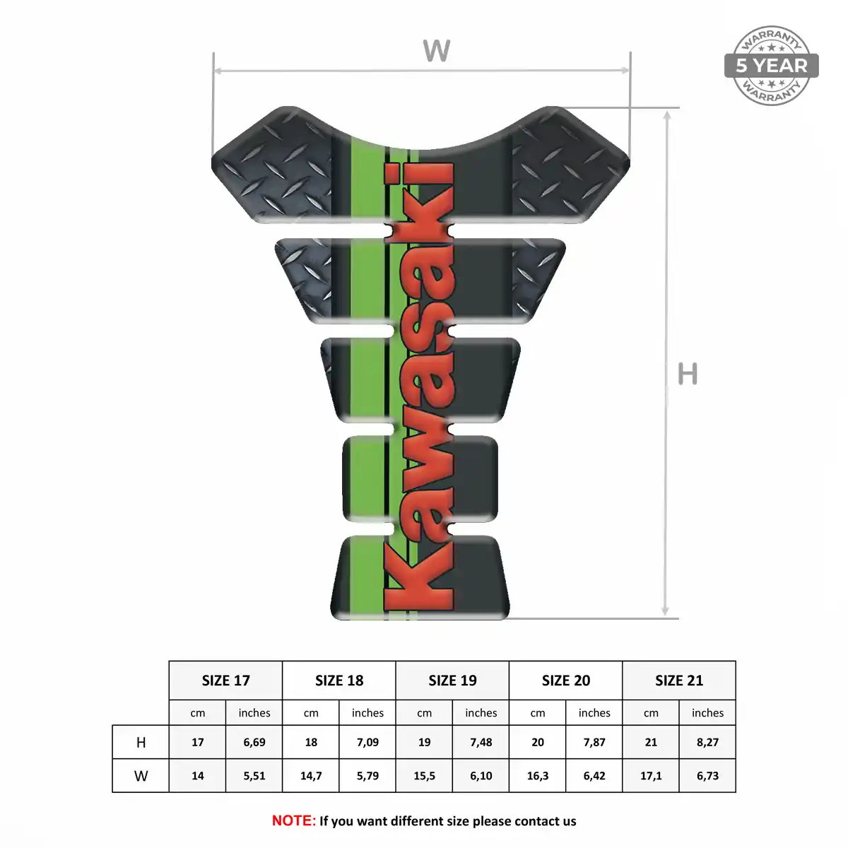 Kawasaki Tank Protector Pads Refined Design