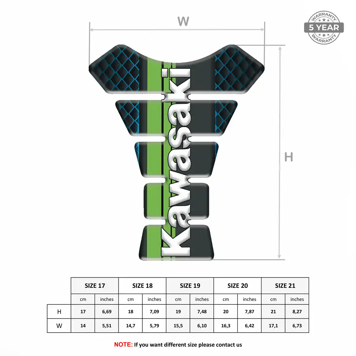 Kawasaki Tank Scratch Protector Prestige Line