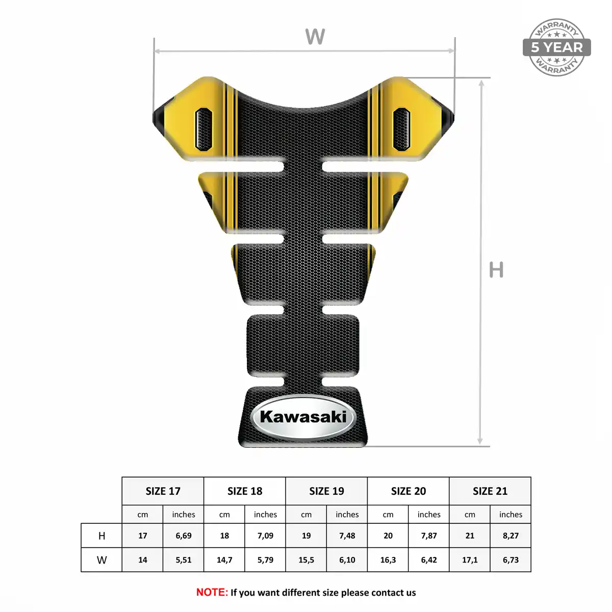 Kawasaki Tank Scratch Protector Sleek Style