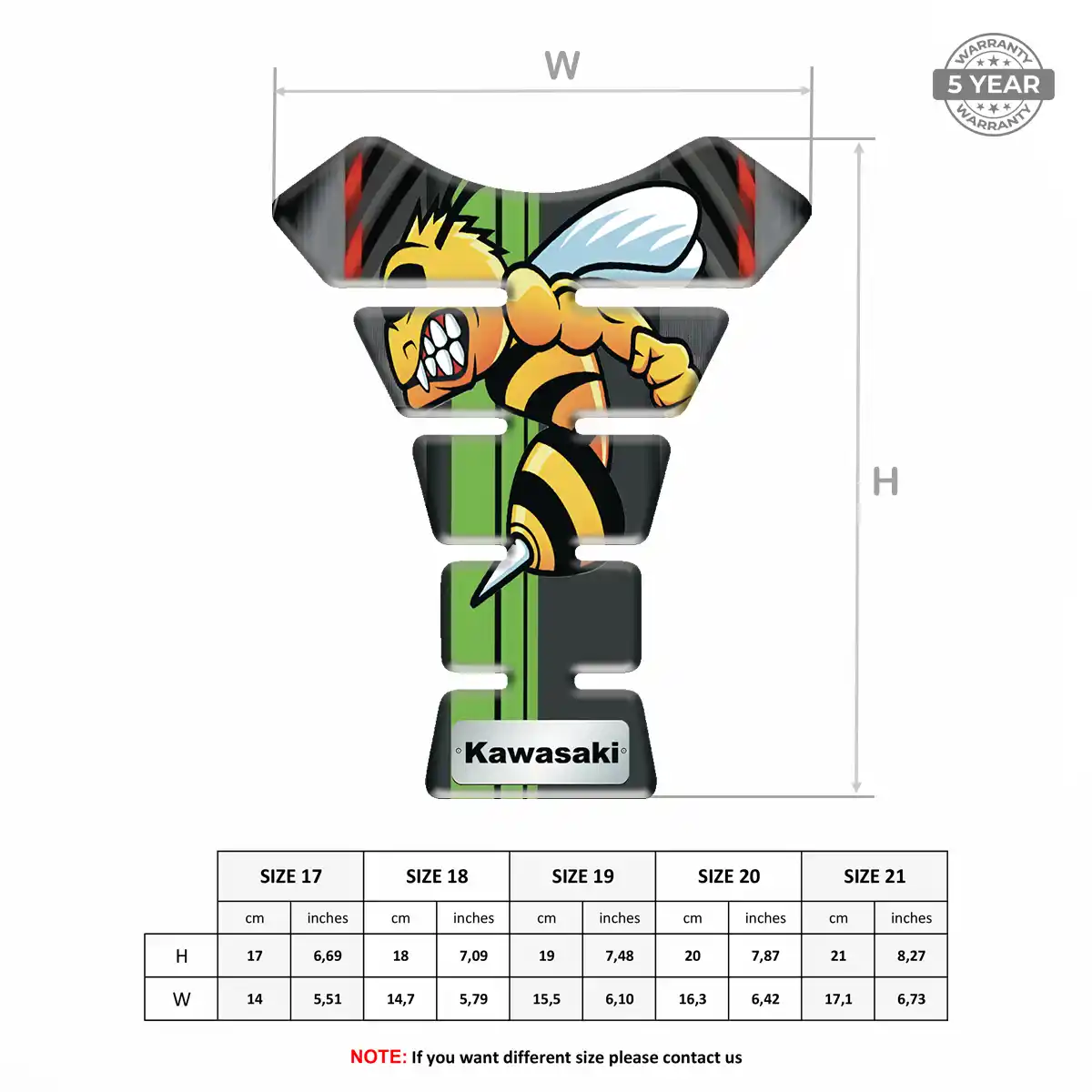 Kawasaki Tank Sticker Prestige Line