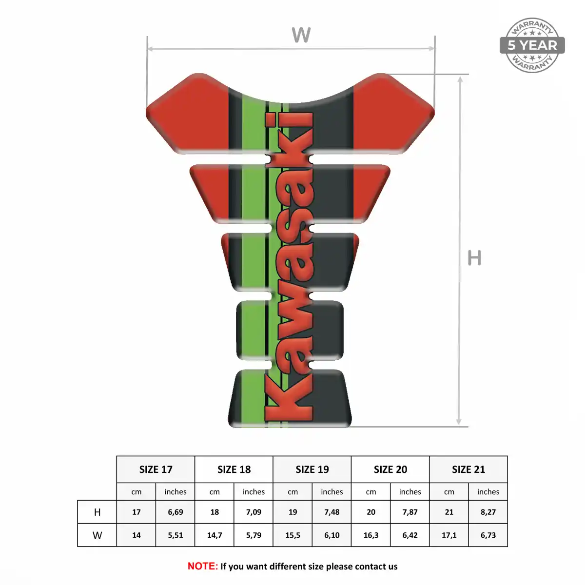 Kawasaki Tank Sticker Refined Design