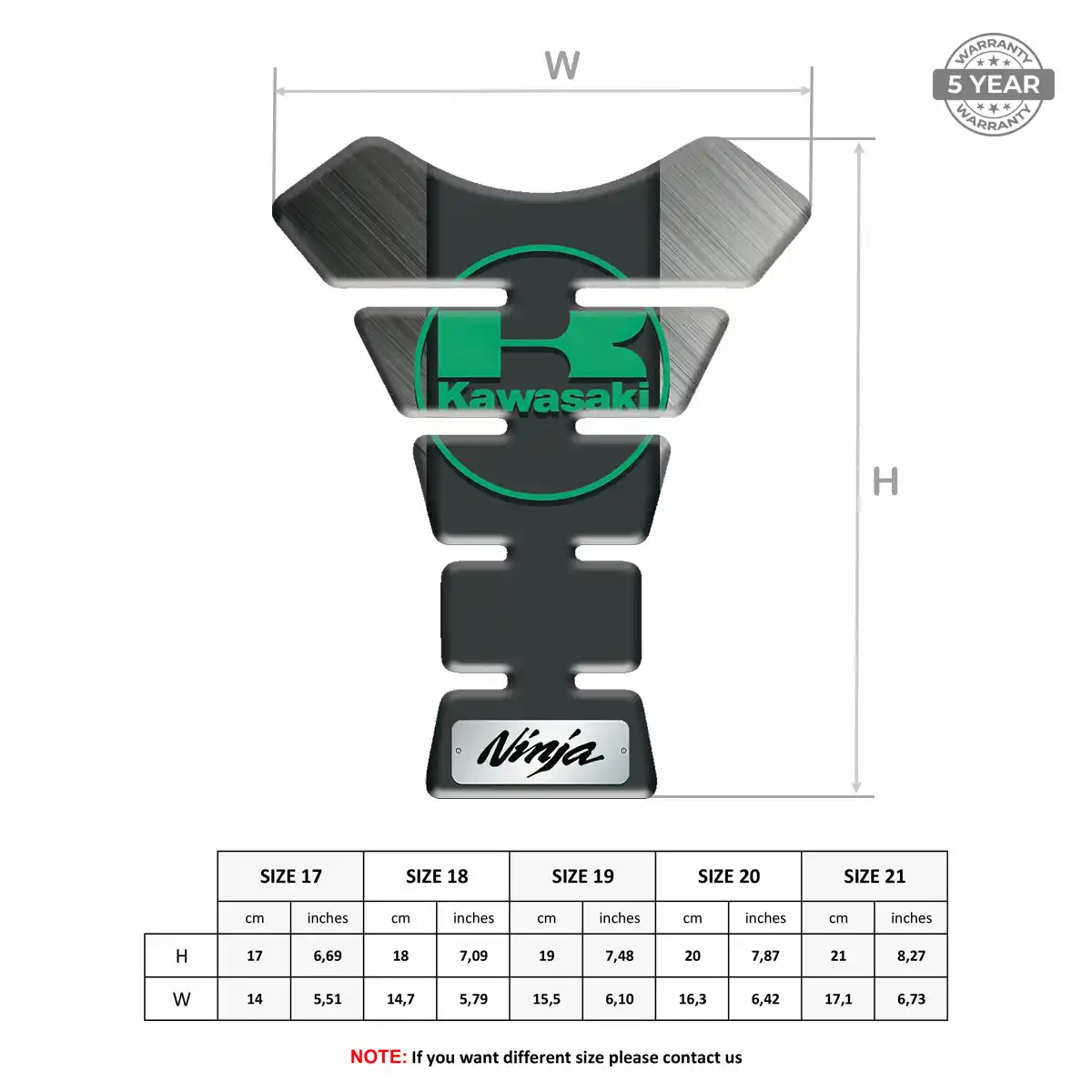 Kawasaki Tank Sticker Sleek Style