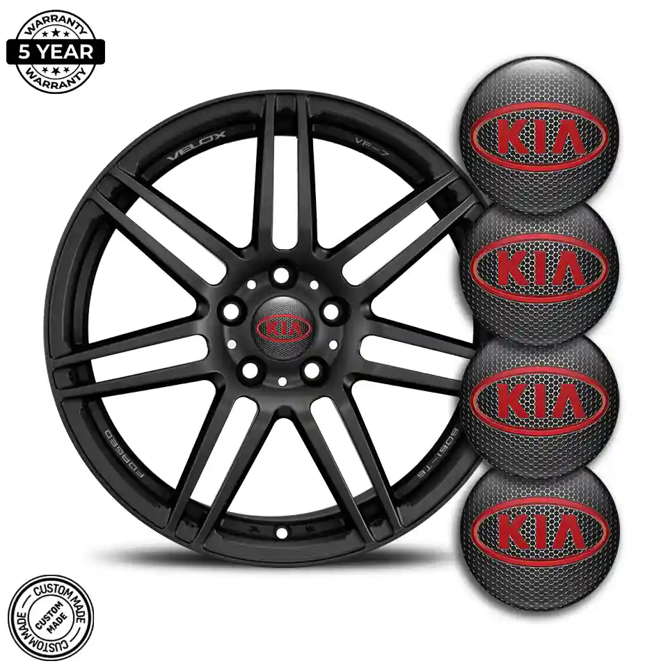 KIA Badge Emblems Center Cap Refined Design