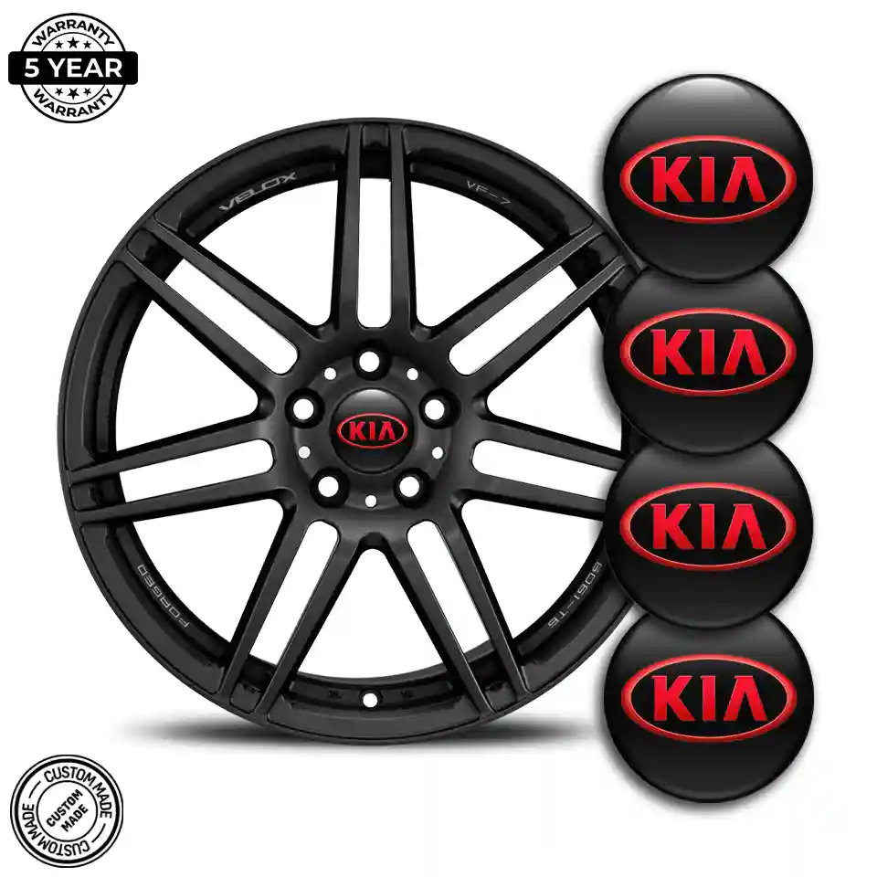 KIA Domed Emblem Self-Adhesive Refined Design