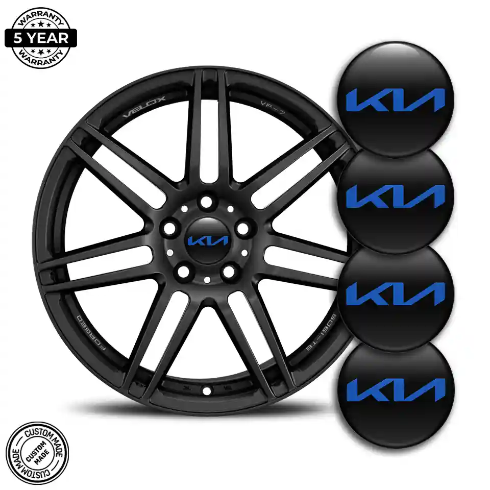 KIA Domed Sticker Self-Adhesive Sleek Style