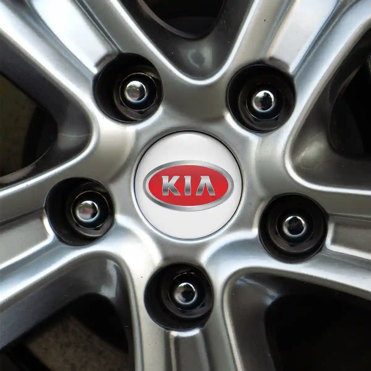 KIA Emblem Wheel Center Caps Refined Design