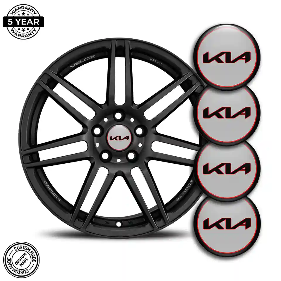 KIA Logo Silicone Badge Self-Adhesive Sleek Style