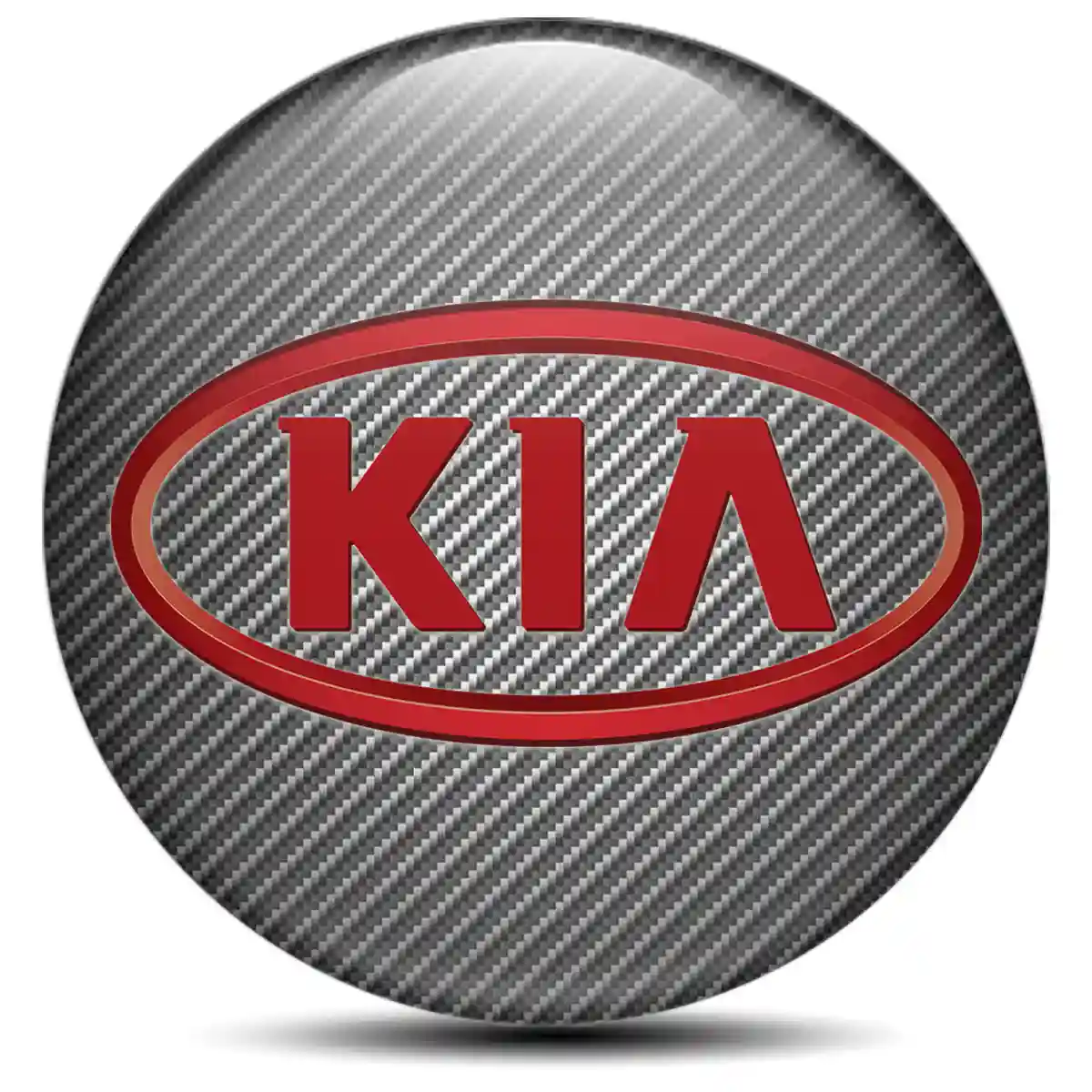 KIA Logo Silicone Emblem Self-Adhesive Sleek Style