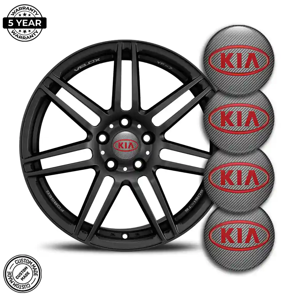 KIA Logo Silicone Emblem Self-Adhesive Sleek Style