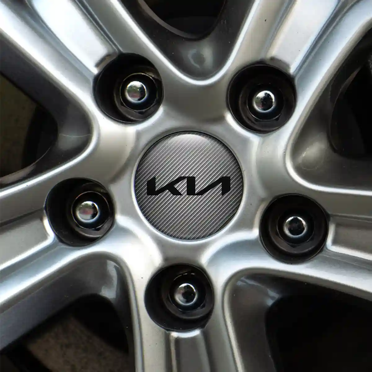 KIA Logo Silicone Sticker Self-Adhesive Sleek Style