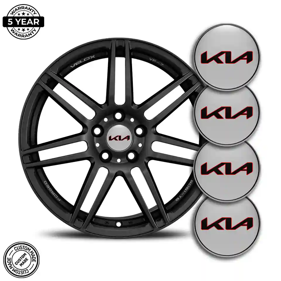 KIA Wheel Emblem Self-Adhesive Refined Design