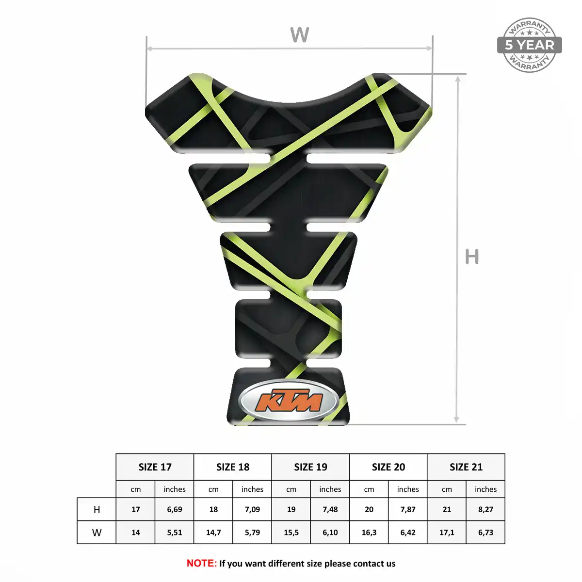 KTM 3D Domed Tank Pad Prestige Line