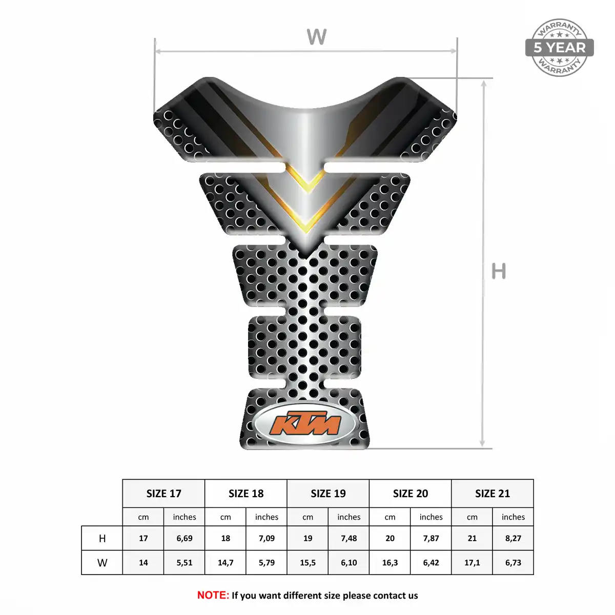 KTM 3D Domed Tank Pad Signature Grade
