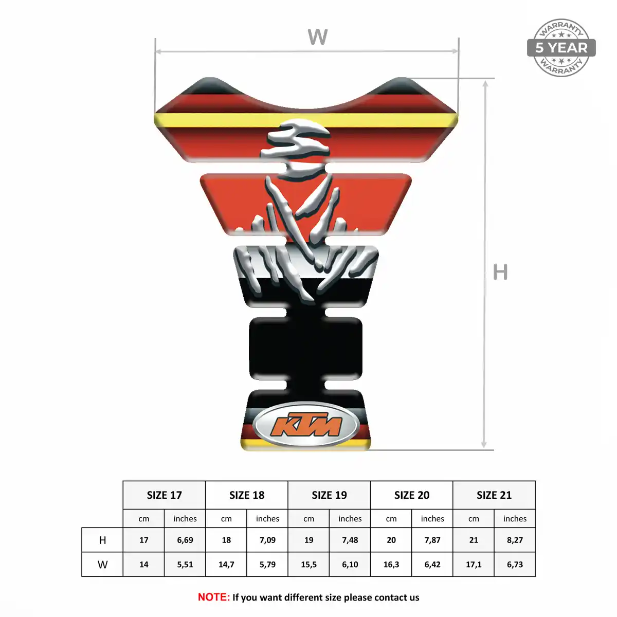 KTM 3D Gel Tank Pad Elite Finish
