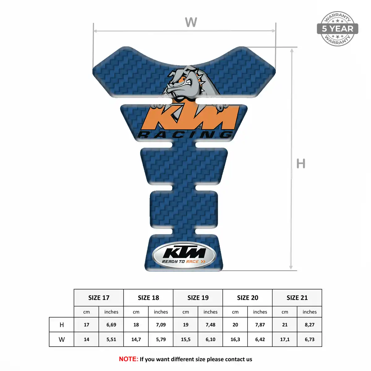 KTM 3D Gel Tank Pad Signature Grade