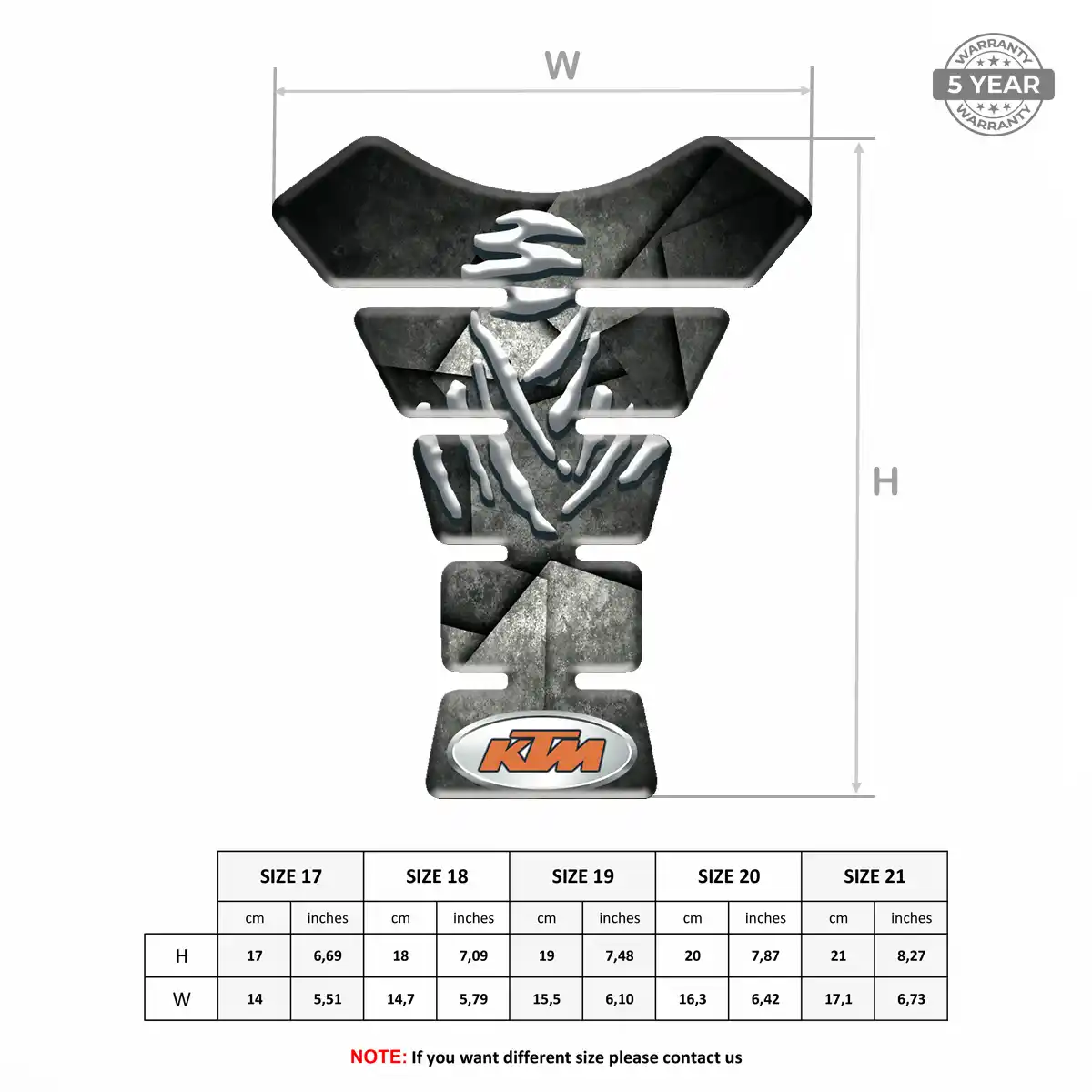 KTM 3D Gel Tank Pad Superior Craft