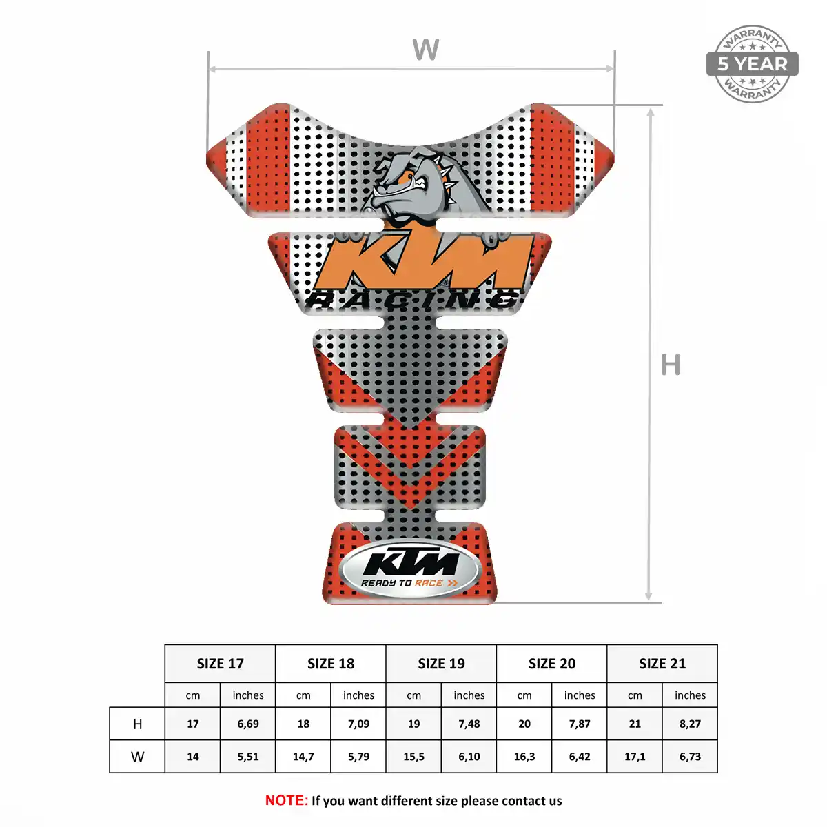 KTM Bike Tank Protector Superior Craft