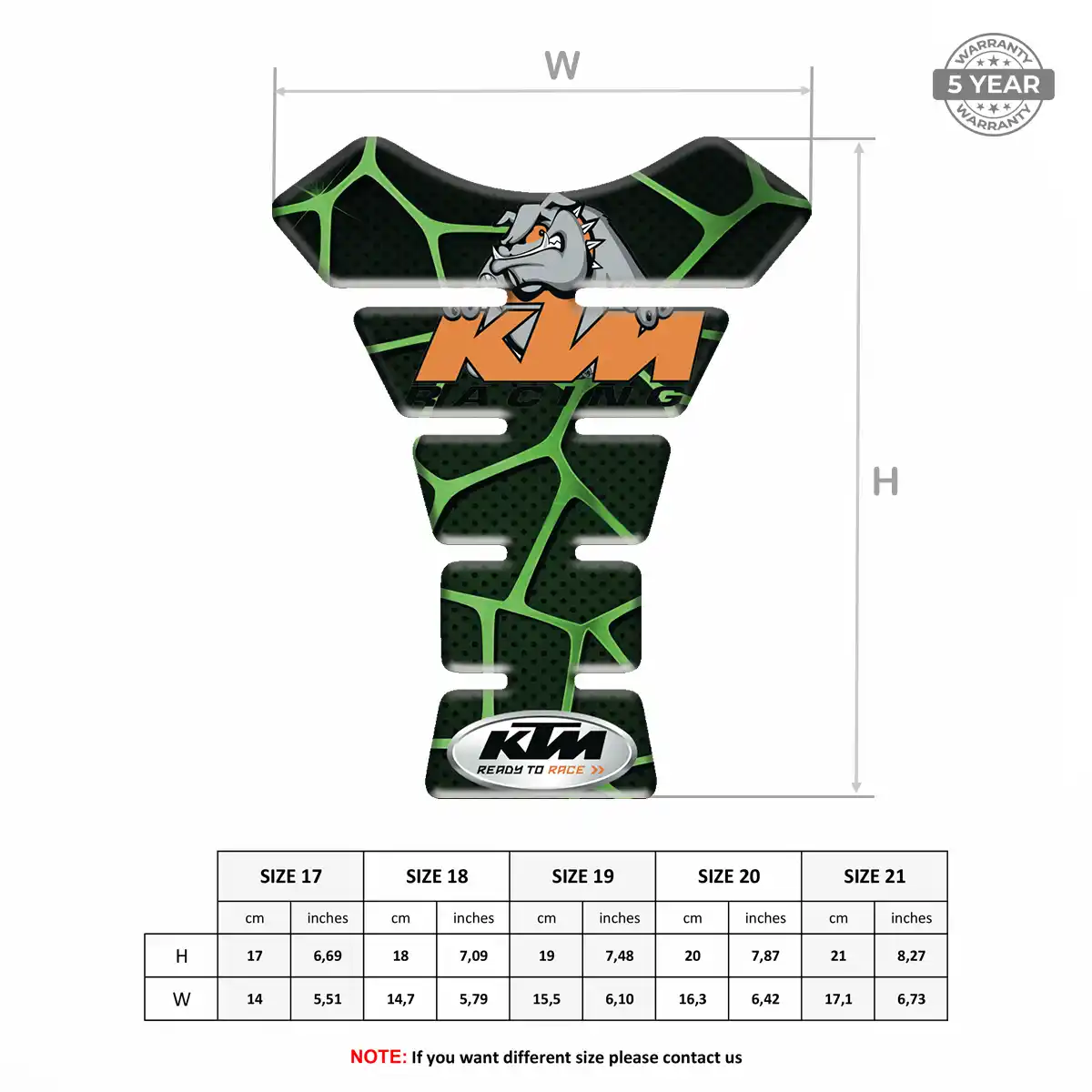 KTM Domed Tank Pad Prime Quality
