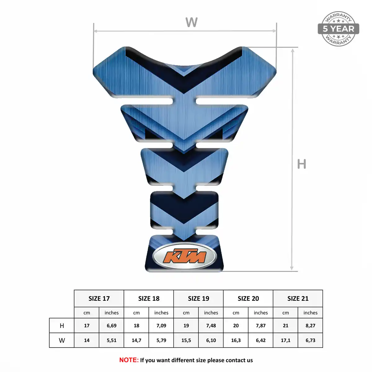 KTM Domed Tank Protector Elite Finish