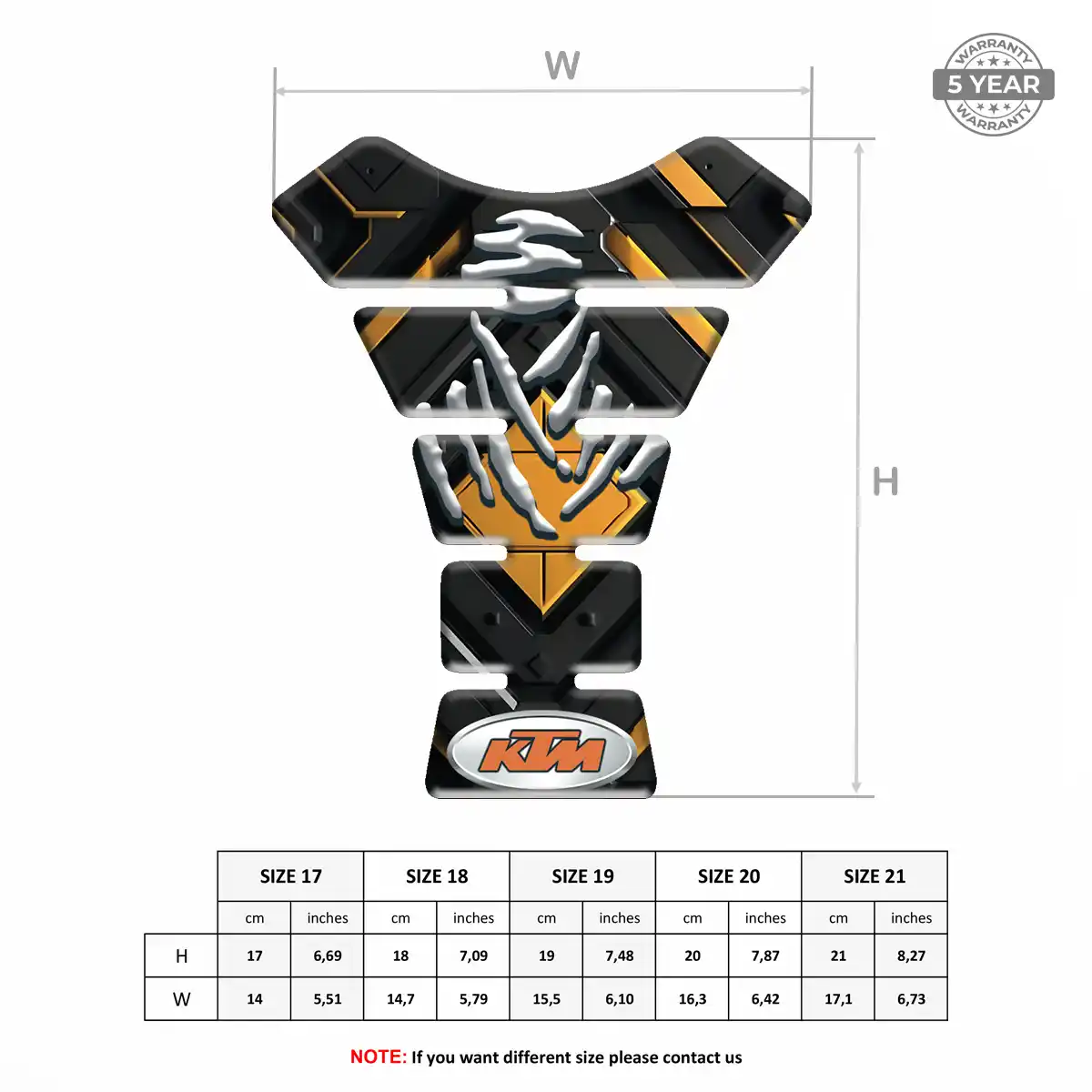 KTM Domed Tank Protector Prestige Line